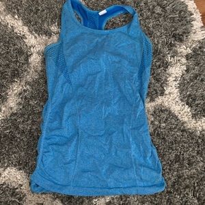Blue workout tank